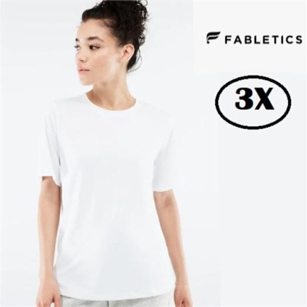 Fabletics, Women's Dry-Flex Long Tee - White. Size: 3X. NWT.